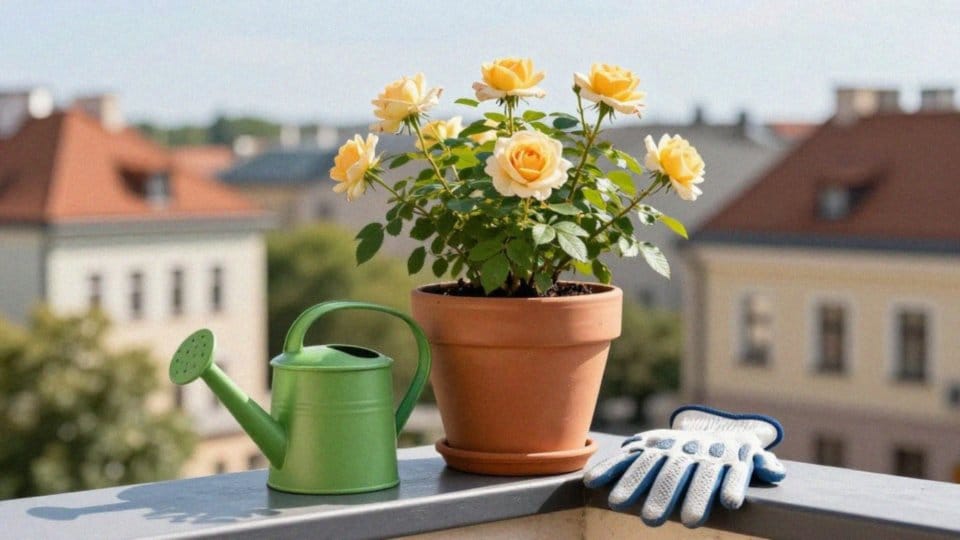 Jak podlewać i nawozić róże doniczkowe w pojemnikach?